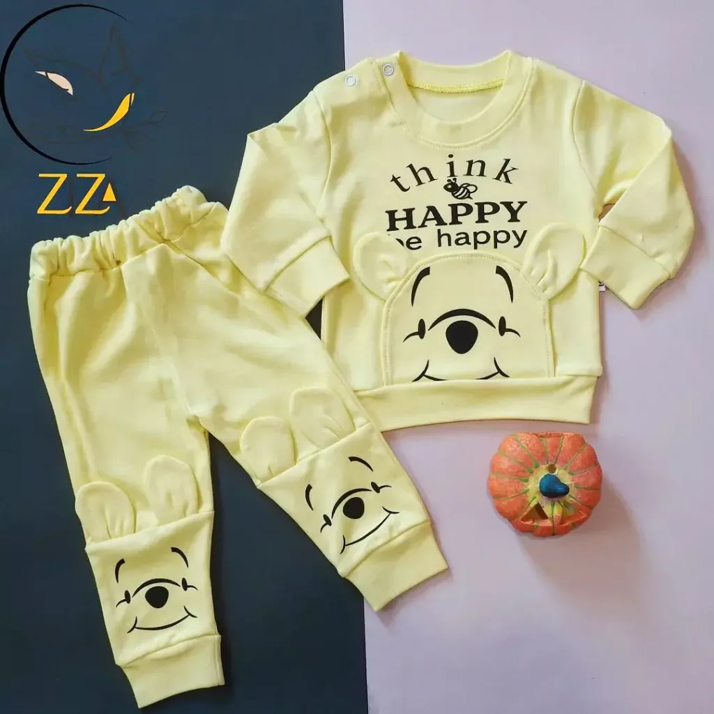 بلوز شلوار خرس هپی Happy لیمویی