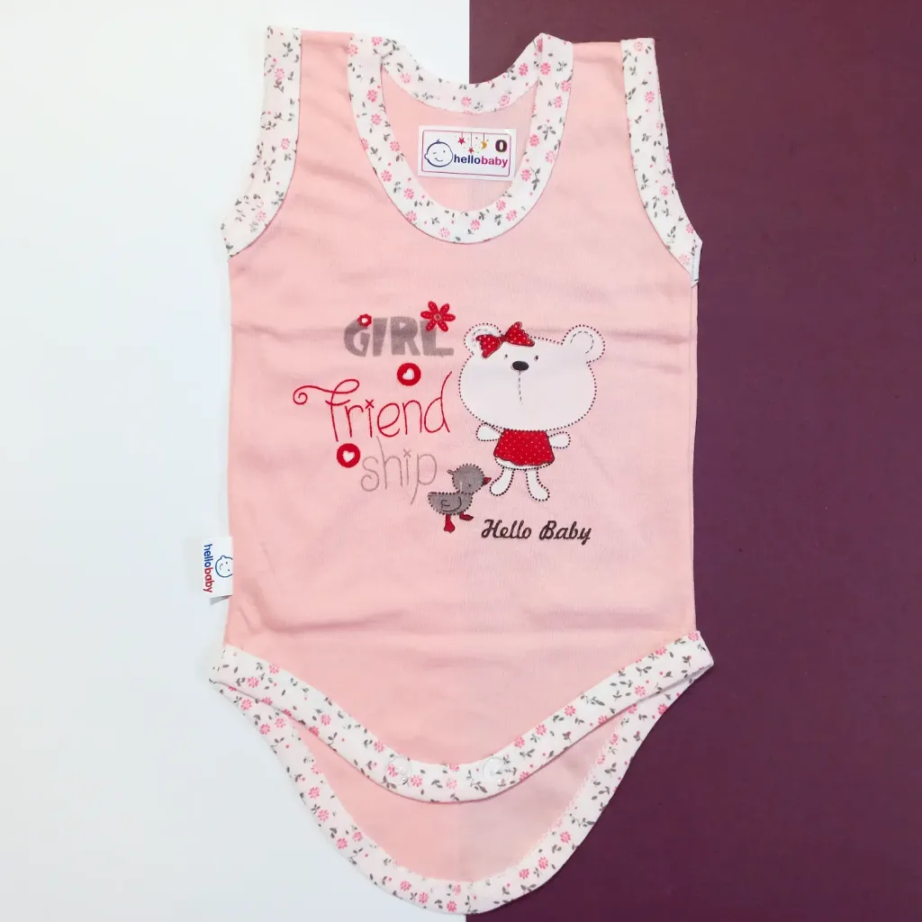 سه تکه نوزادی صورتی طرح خرس 2