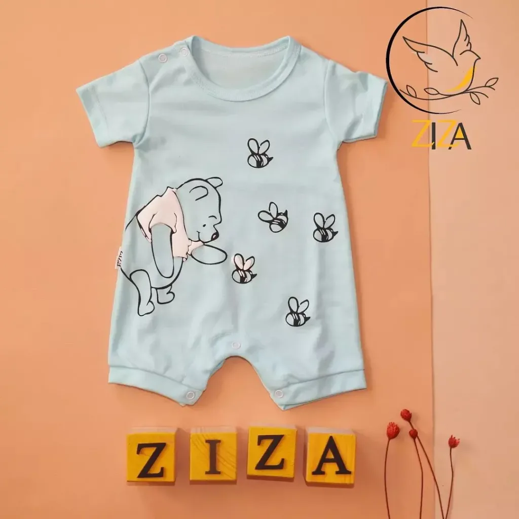 رامپر طرح خرس پو pooh سایز 1،2،3 کد 2072 آبی