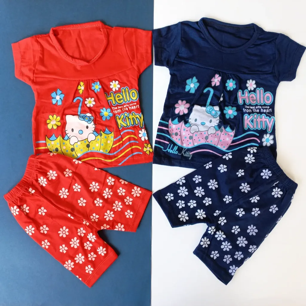 تیشرت شلوارک کیتی (Hello Kitty) سایز 2،3 کد 2117 1
