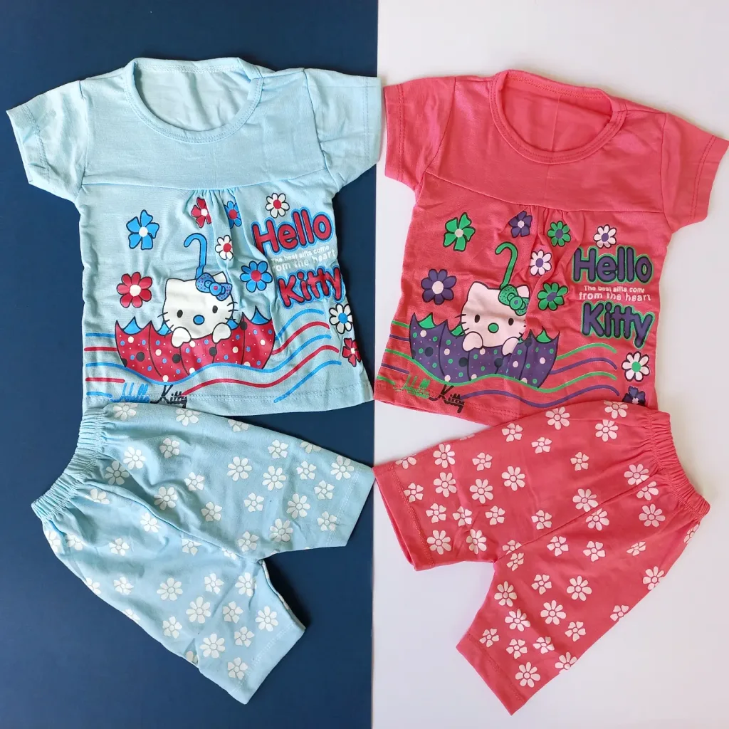 تیشرت شلوارک کیتی (Hello Kitty) سایز 2،3 کد 2117 2