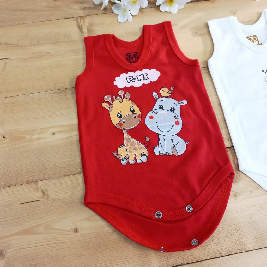 بادی رکابی خرس قطبی و زرافه کد 2698 - زیردکمه 1