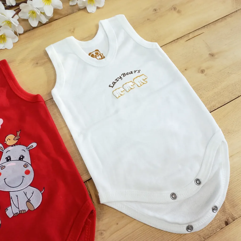 بادی رکابی خرس قطبی و زرافه کد 2698 - زیردکمه 2