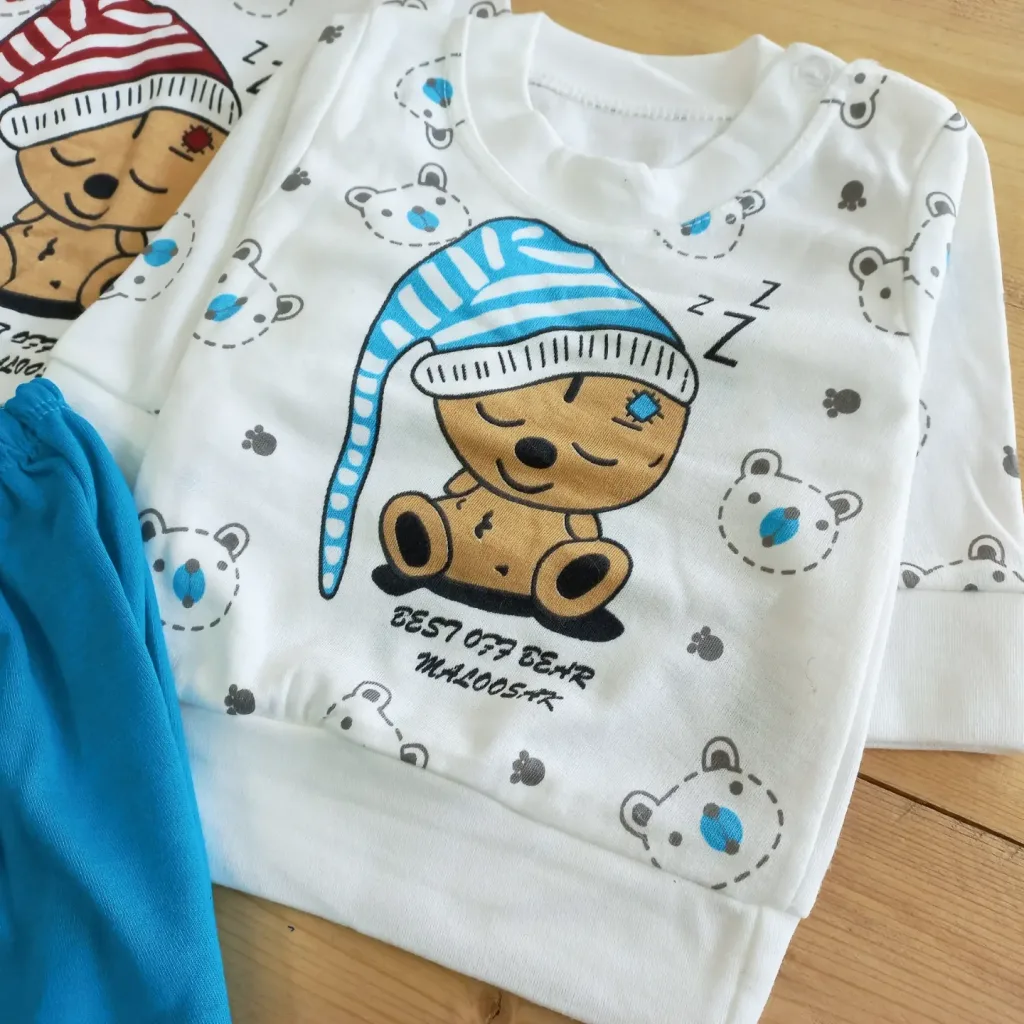 بلوز شلوار خرس خوابالو سایز 2،3 کد 2969 1