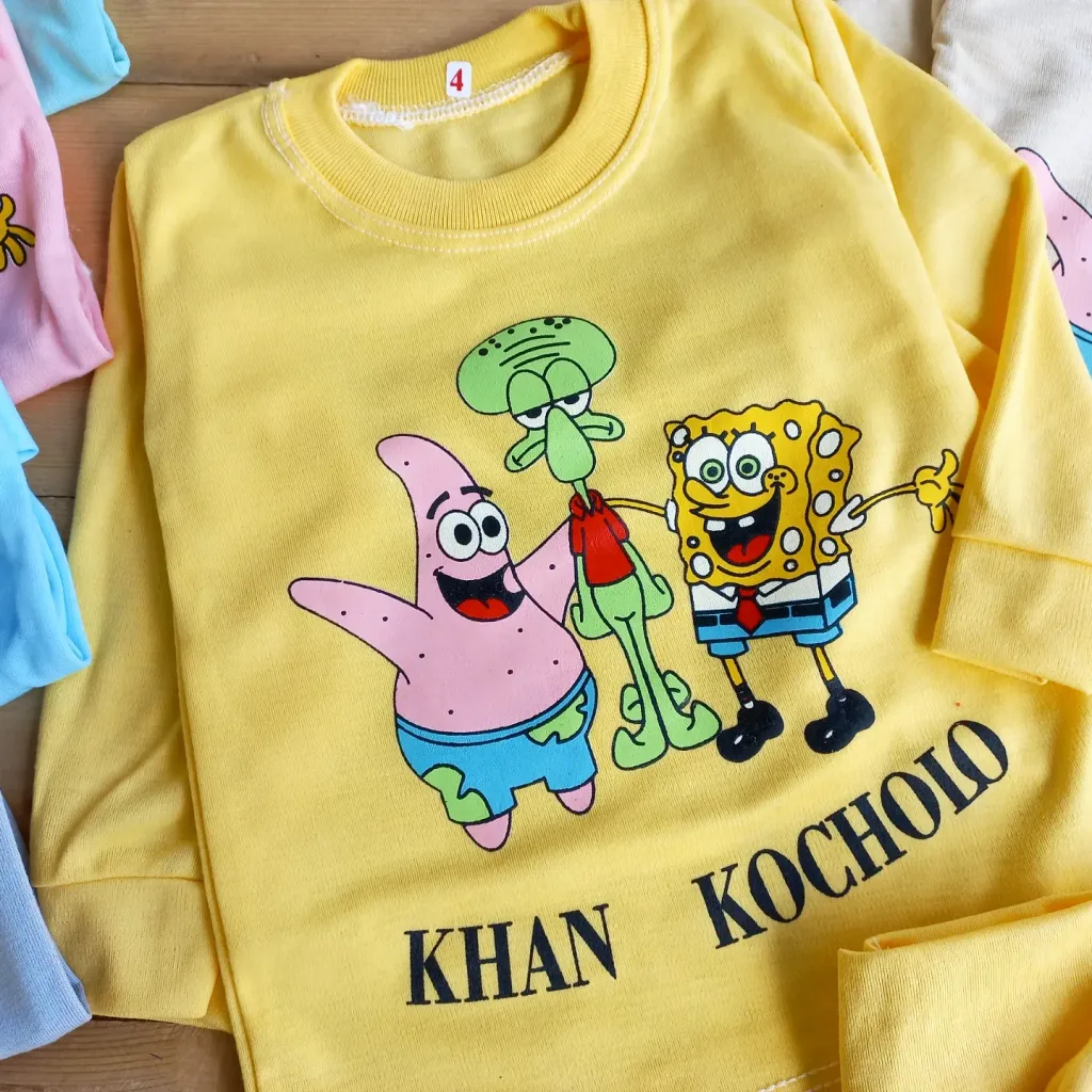 بلوز شلوار باب اسفنجی و پاتریک کد 2976 1