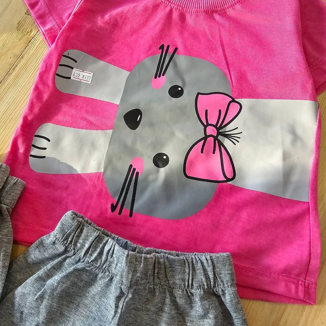 تیشرت شلوارک گربه ملوس کد 3368 1