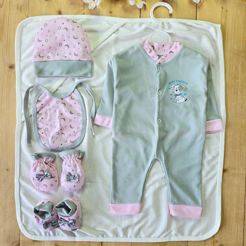 ست 7 تکه بیمارستانی رنگی فیل و هاپو کد 3506 3