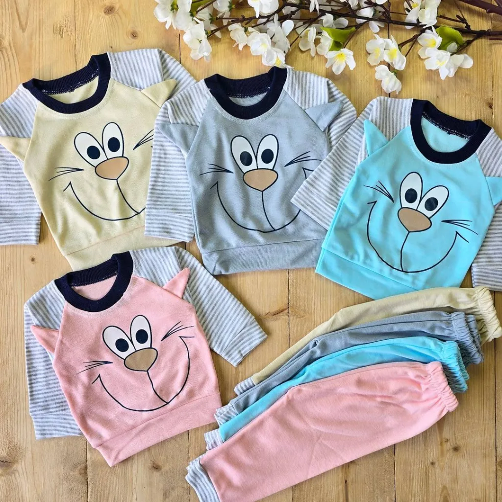 بلوز شلوار گربه گوش دار کد 3507