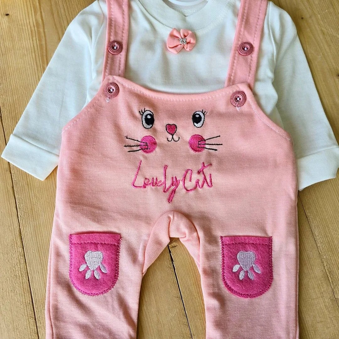 پیشبندی گربه صورتی lovely cat کد 3699 1