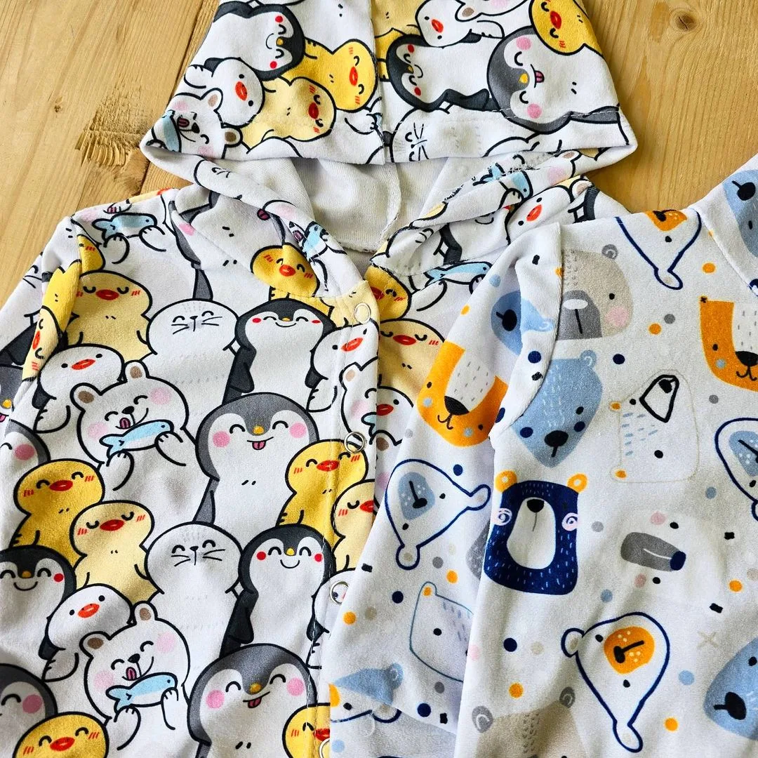 سرهمی مخمل پنگوئن خرس و گل کد 2652 2