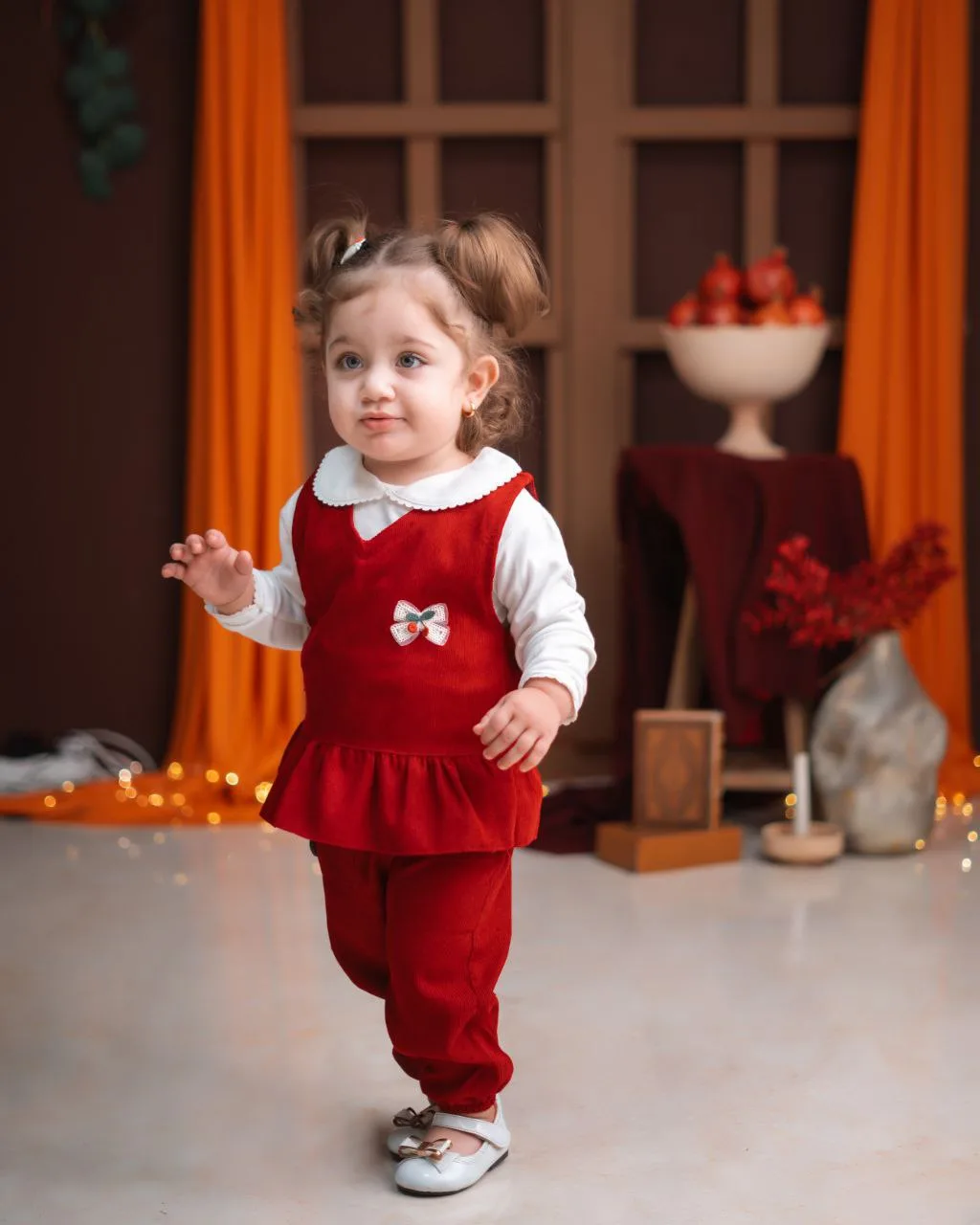 سه تکه بلوز شلوار سارافون گیلاس کد 3820 1