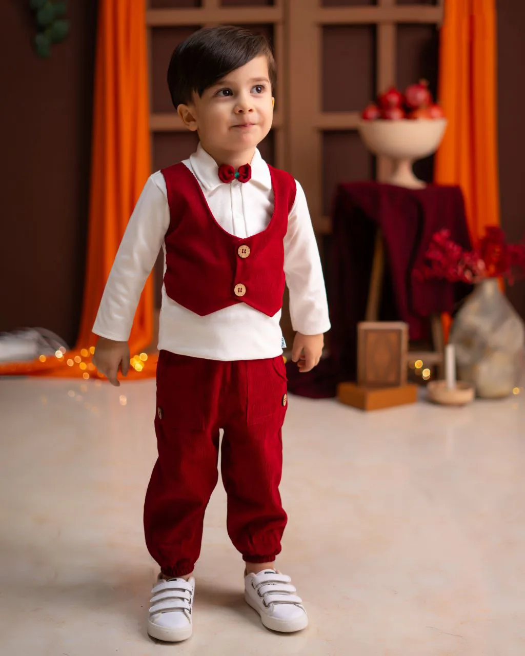 بلوز شلوار جلیقه ای پاپیونی کد 3821 1