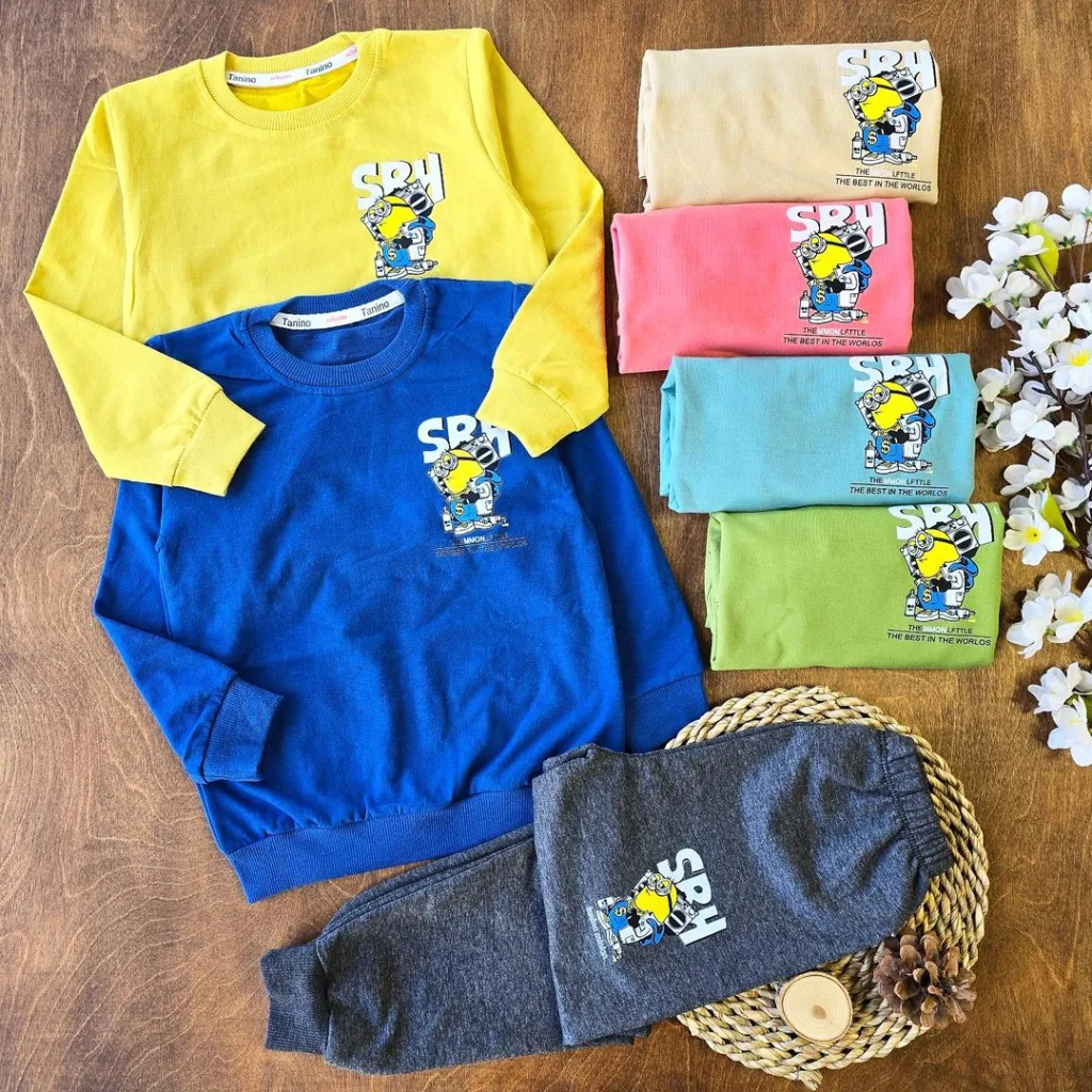 بلوز شلوار مینیون مغرور سایز 35 تا 50 کد 3838