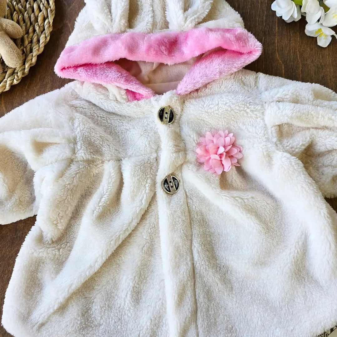 شنل پولیشی کلاهدار صورتی کد 3947 1