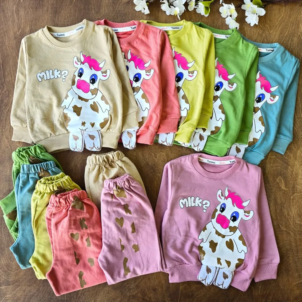 بلوز شلوار گاو پادار سایز 35 تا 50 کد 4047