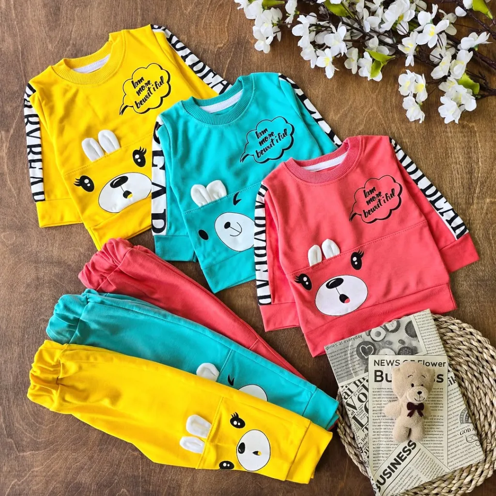 بلوز شلوار گوش دار سایز 30 تا 40 کد 2487