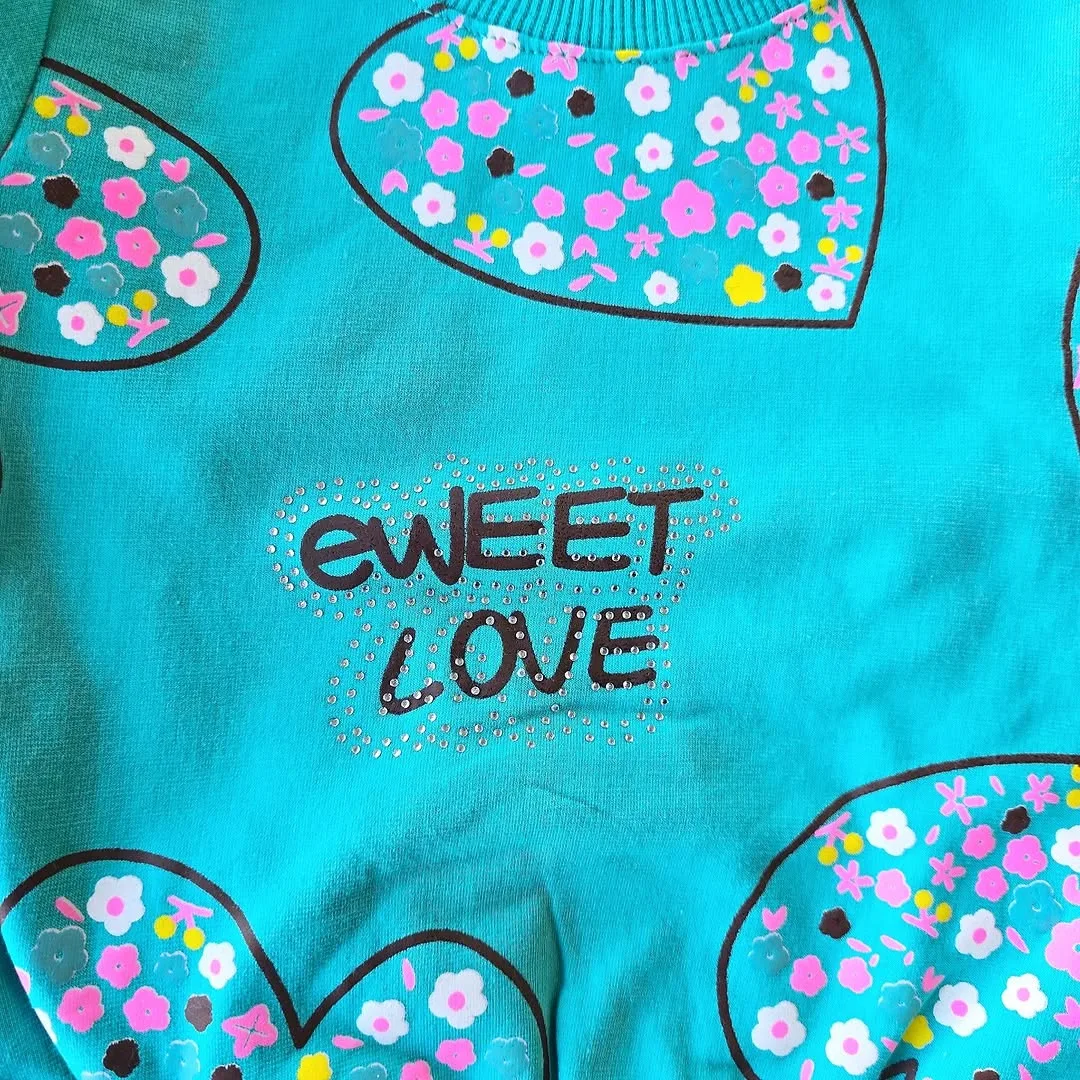 بلوز شلوار قلب sweet love سایز 35،40 کد 4092