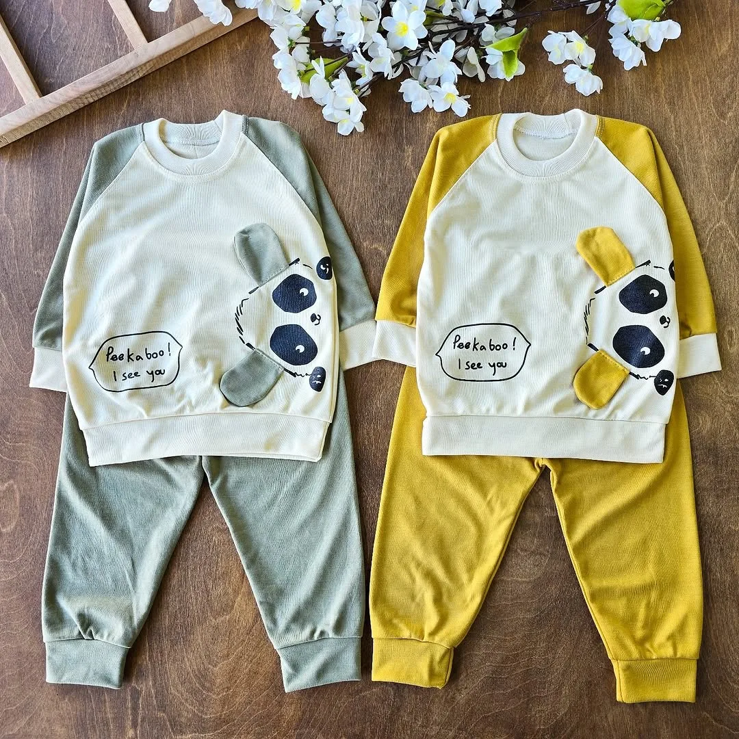 بلوز شلوار پاندای گوش دار کد 3633