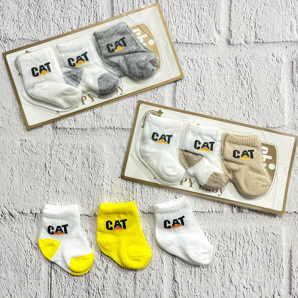 جوراب کارتی نوزادی طرح CAT کد 4159