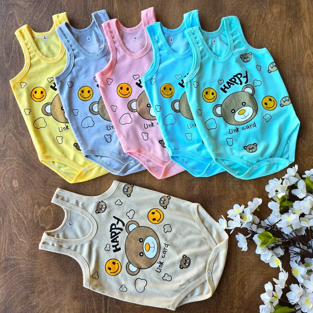 بادی رکابی خرس happy سایز 4 تا 6 کد 4296
