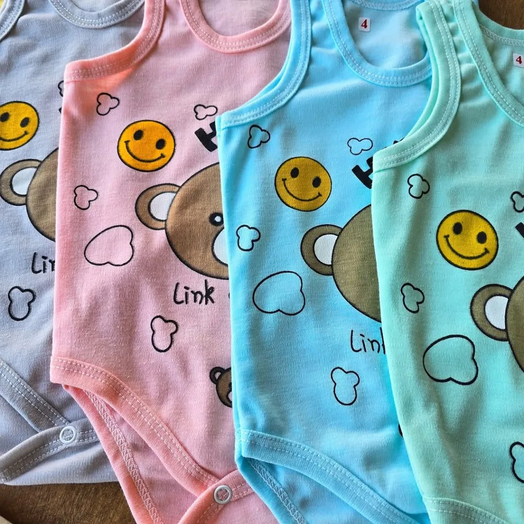 بادی رکابی خرس happy سایز 4 تا 6 کد 4296