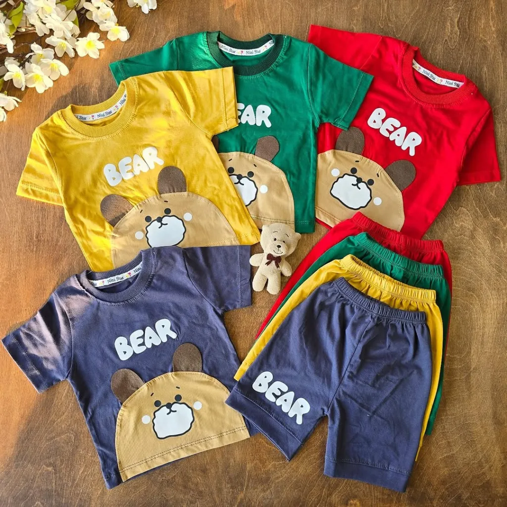 تیشرت شلوارک خرس گوش دار Bear کد 4242