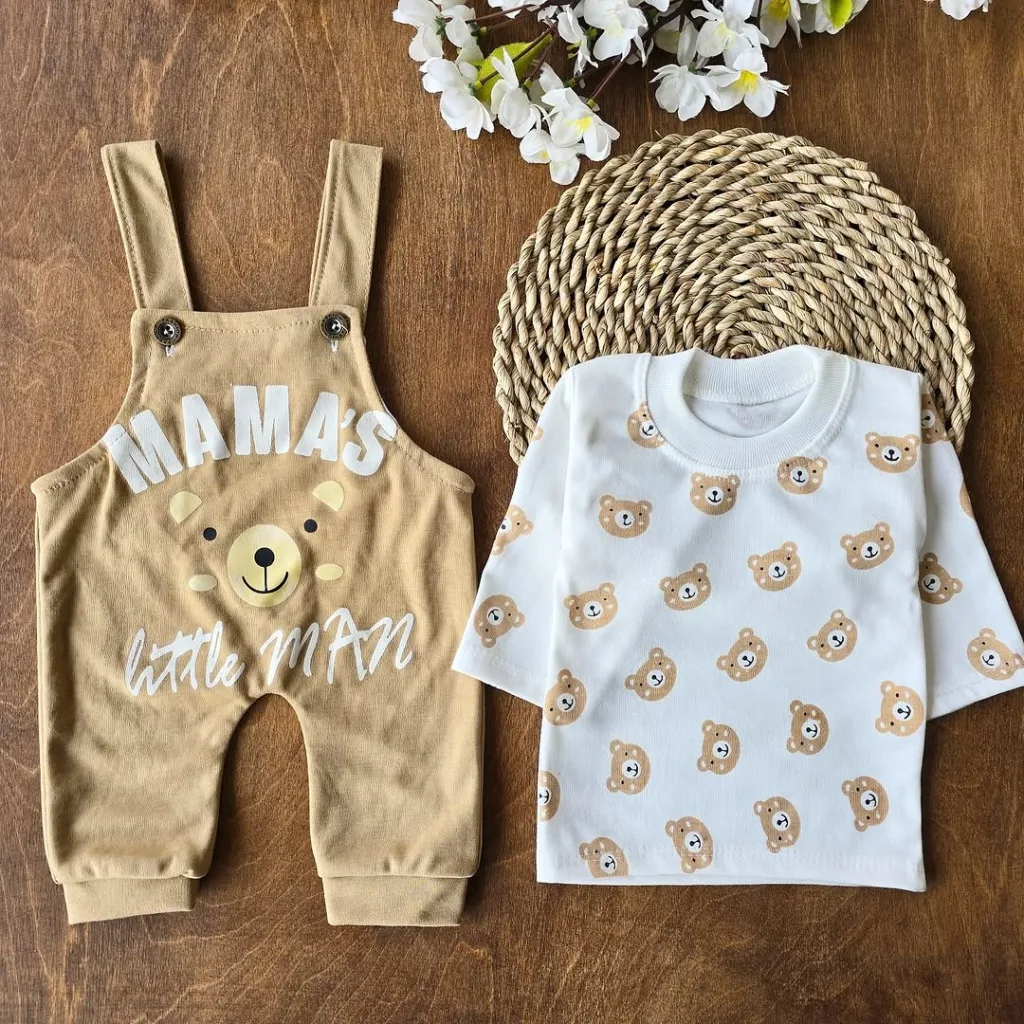 پیشبندی خرس mama’s little man کد 4255