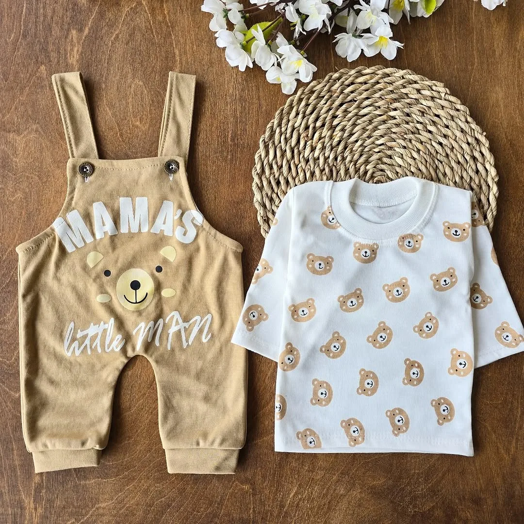 پیشبندی خرس mama's little man کد 4255