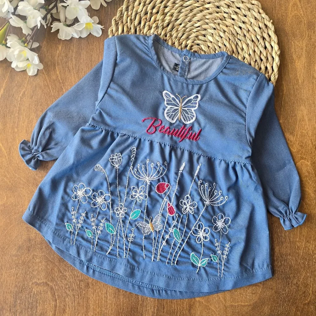 سارافون لی گلدوزی پروانه کد 4276