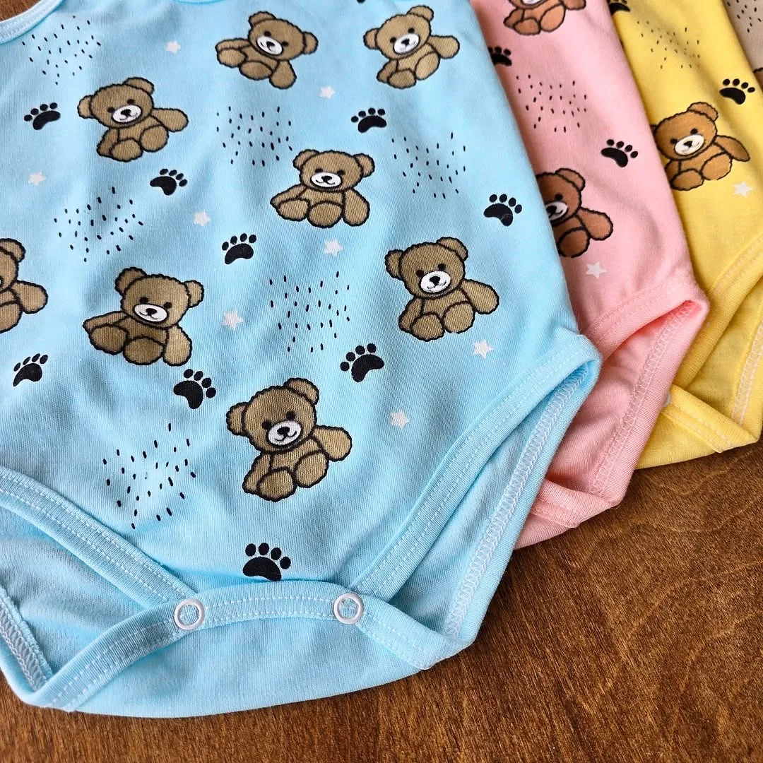 بادی رکابی خرس عروسکی سایز 4 تا 6 کد 4450