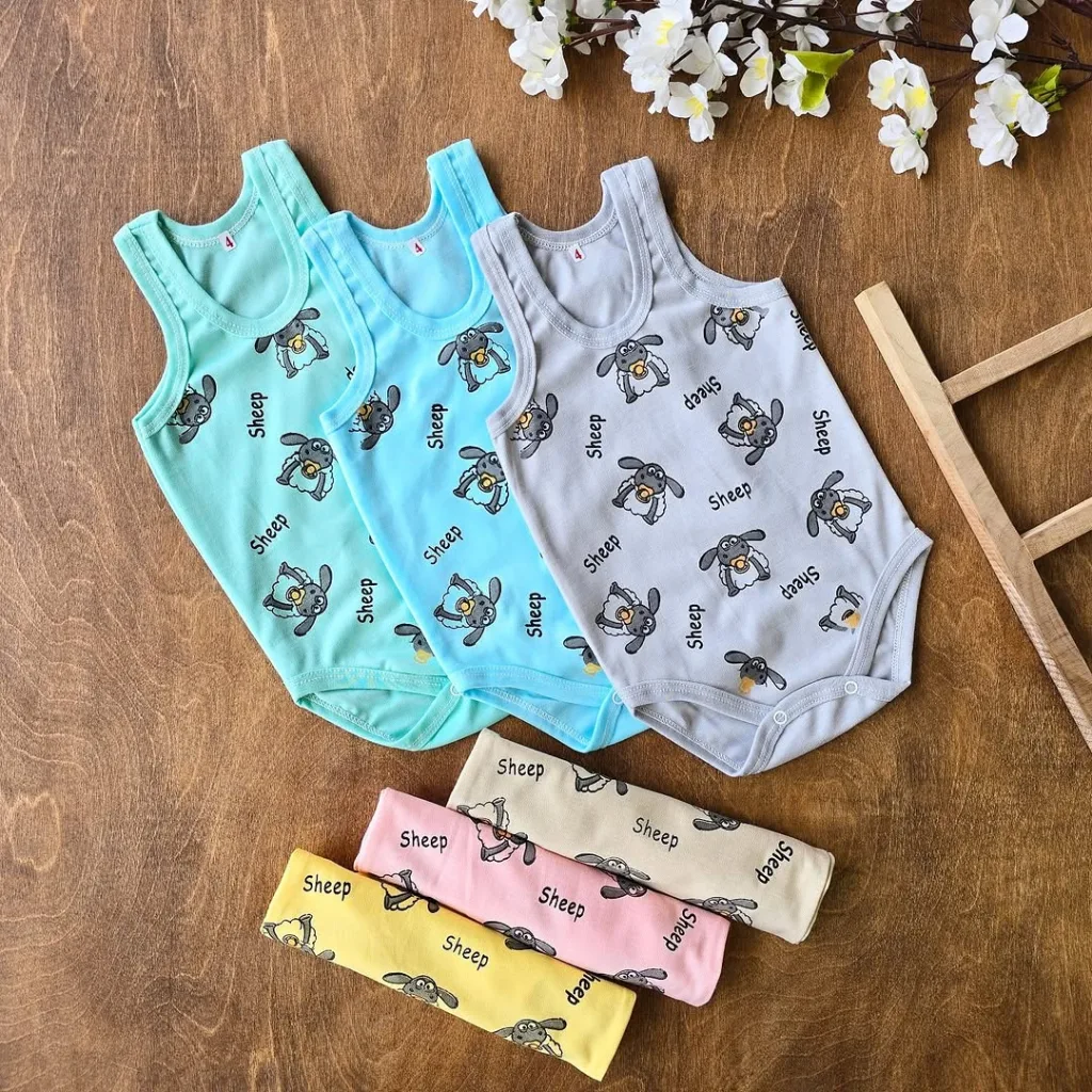 بادی رکابی ببعی پستونکی سایز 4 تا 6 کد 4476