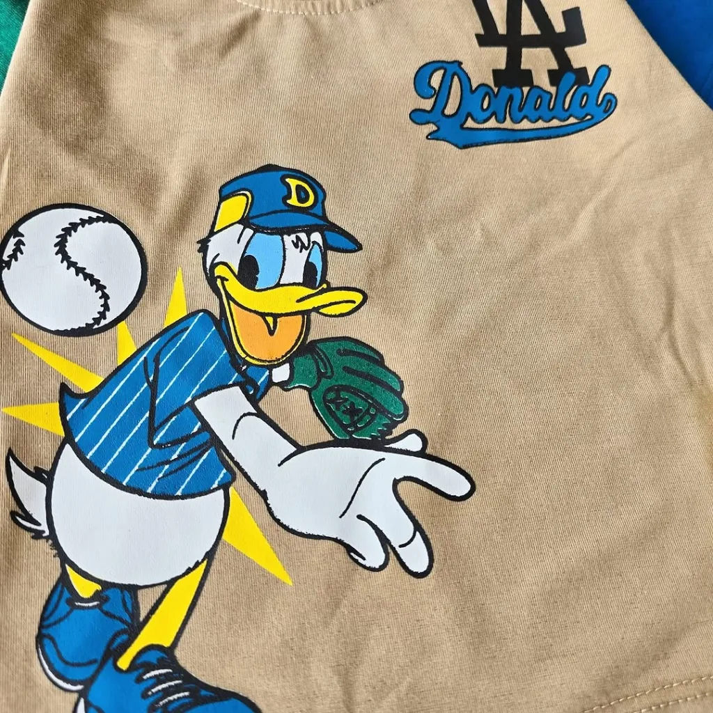 تیشرت شلوارک کتان اردک دونالد بیسبالی کد 4481