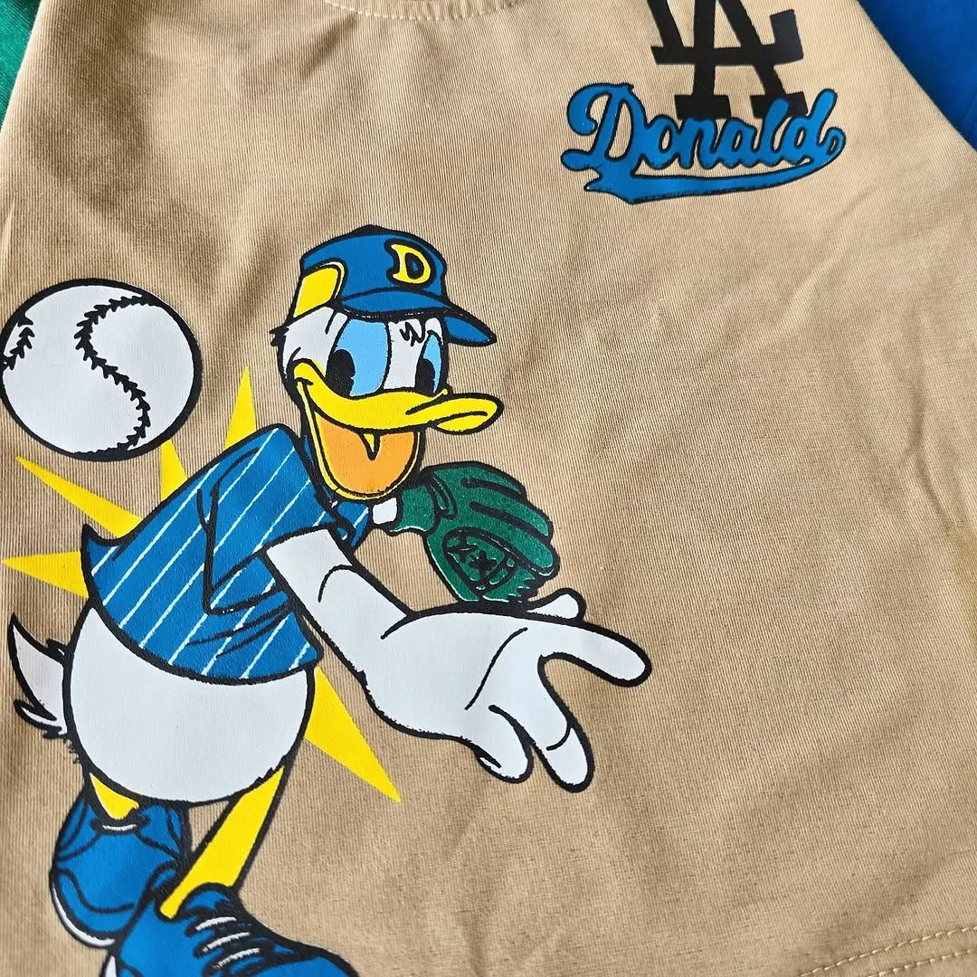 تیشرت شلوارک کتان اردک دونالد بیسبالی کد 4481