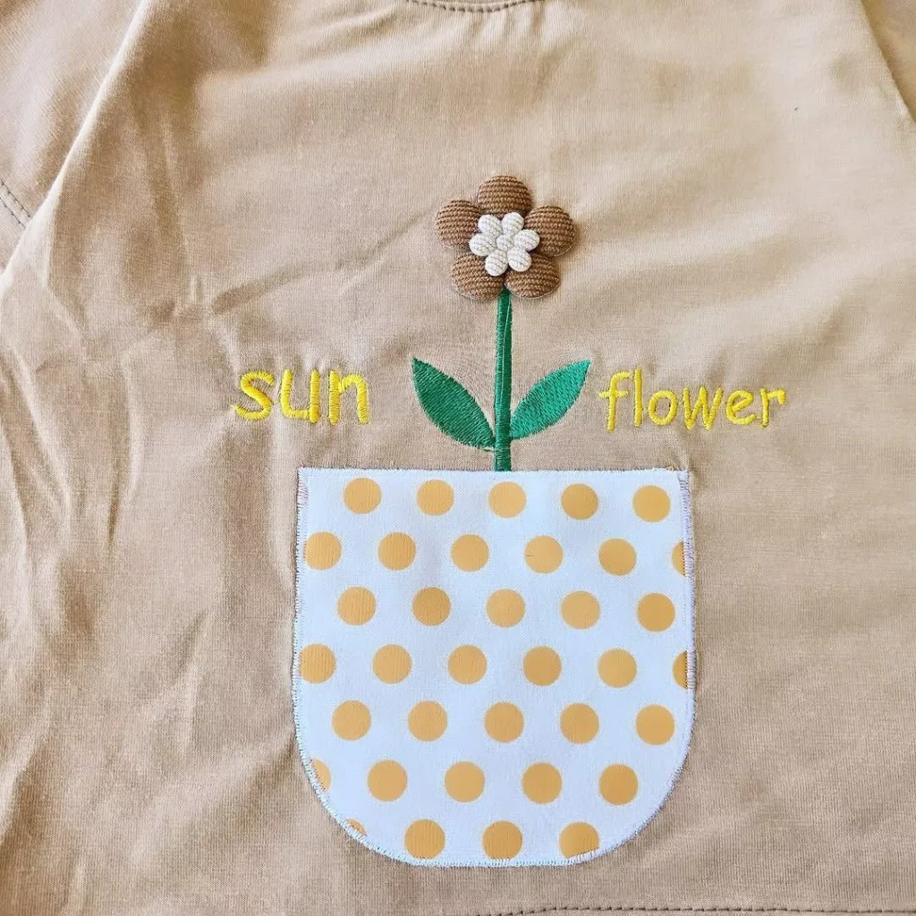 تیشرت شلوارک گل آفتابگردان sun flower کد ۴۶۳۹