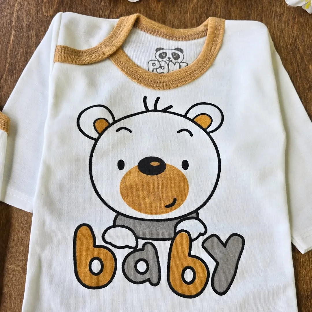 ست 5 تکه خرس baby (یقه فرشته) کد 2501