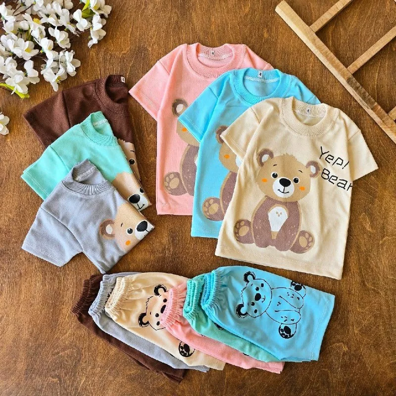 تیشرت شلوارک خرس Yep Bear سایز ۴ تا ۶ کد ۴۶۶۱