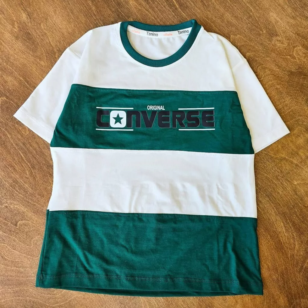 تیشرت تک راه راه Converse سایز ۵۰،۵۵ کد ۴۶۲۵