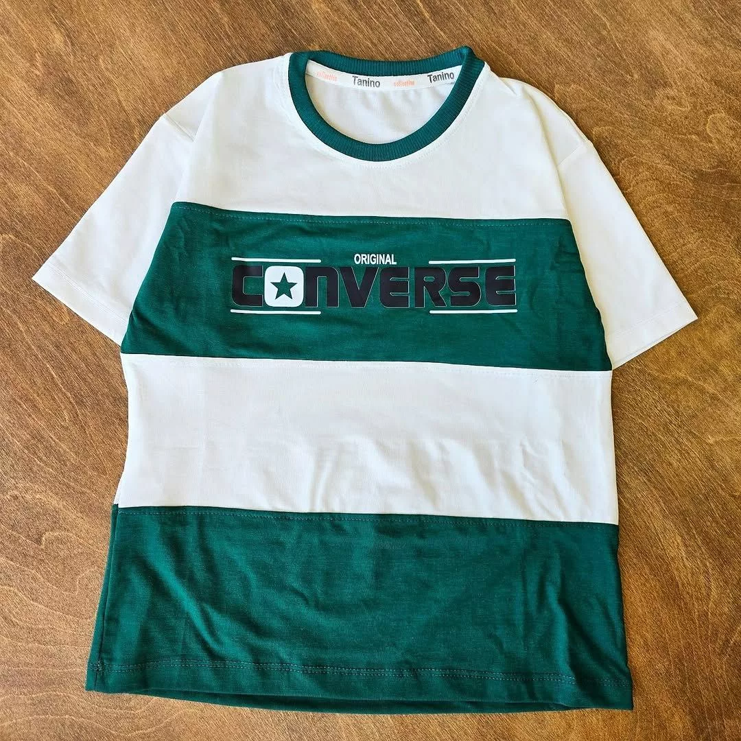 تیشرت تک راه راه Converse سایز ۵۰،۵۵ کد ۴۶۲۵