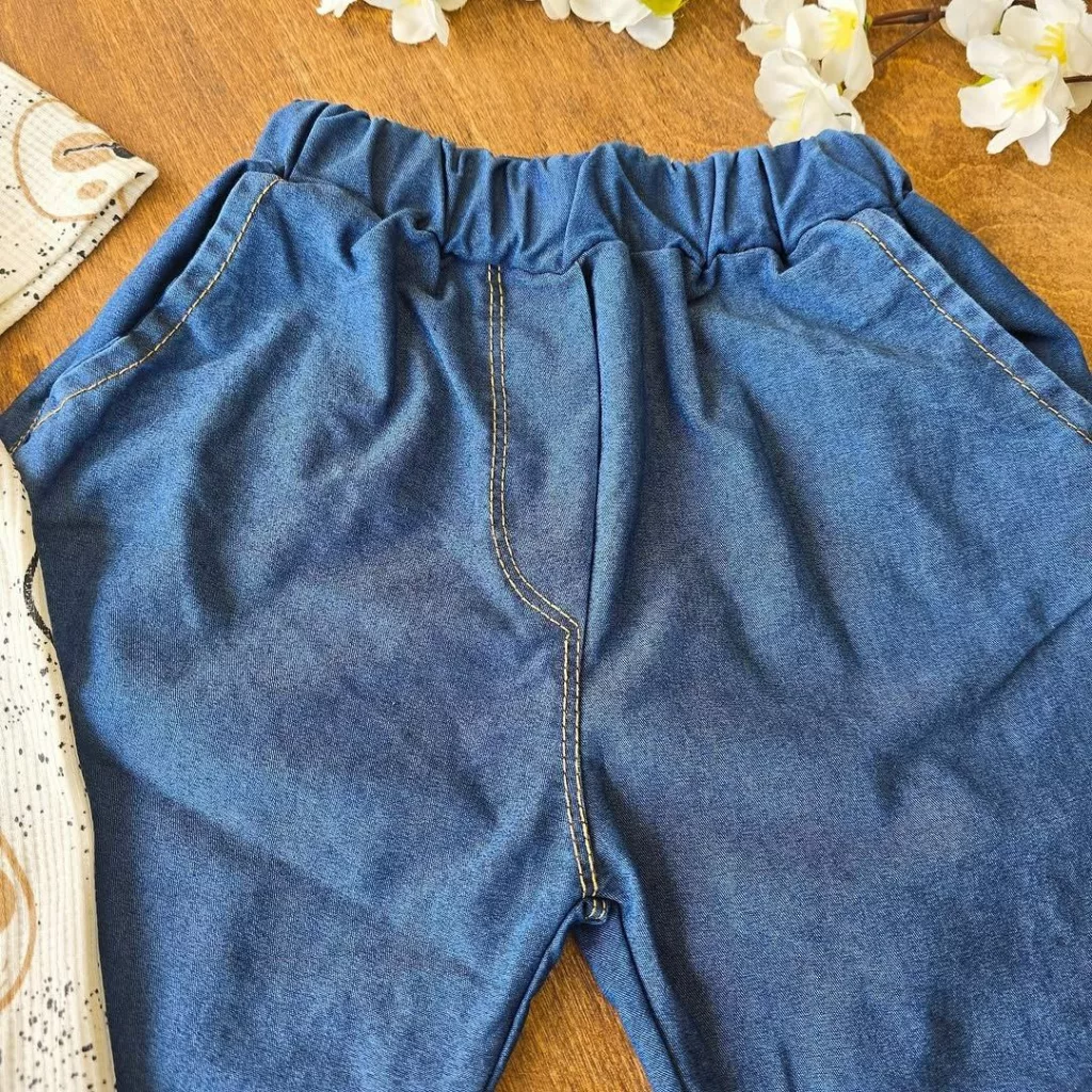 تیشرت شلوارک لی بیسکویتی کله خرس کد ۴۶۵۲