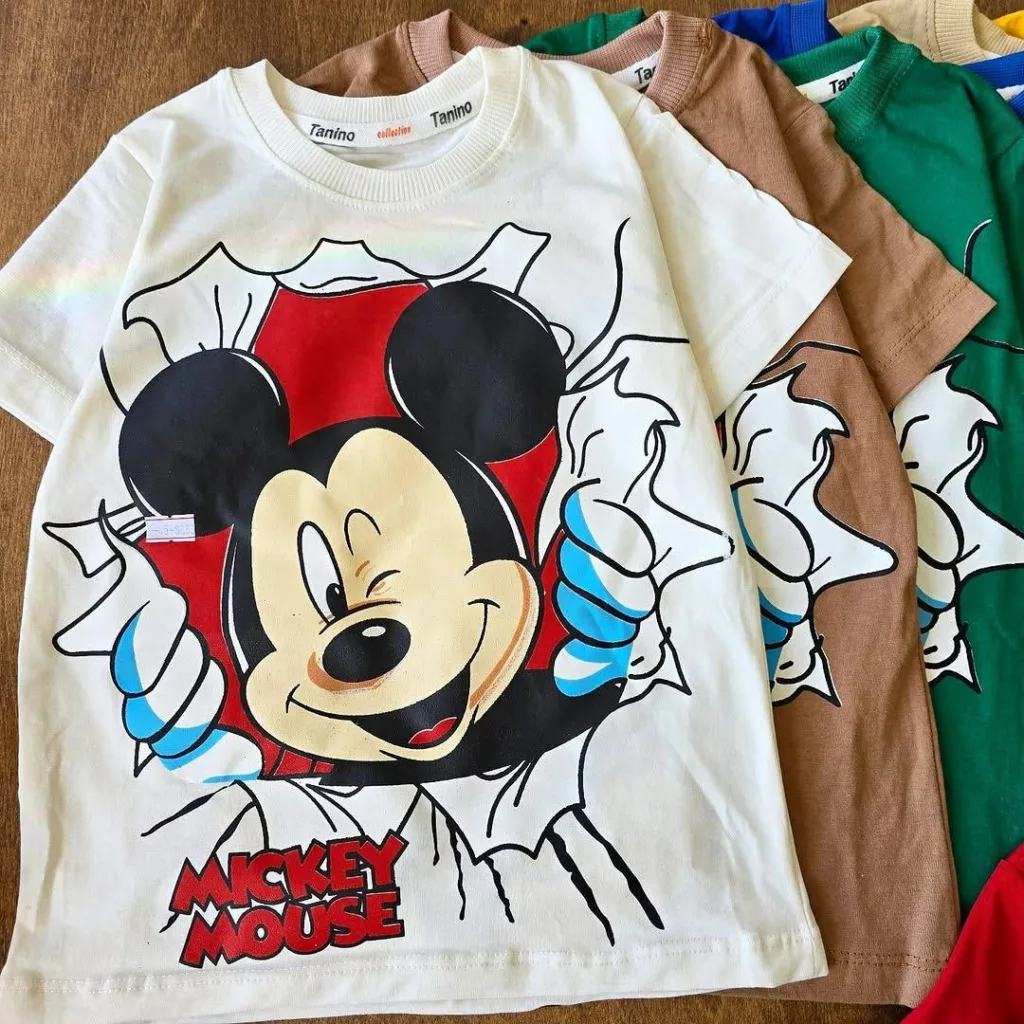 تیشرت شلوارک کتان میکی موس سایز ۴۵،۵۰ کد ۴۶۷۲