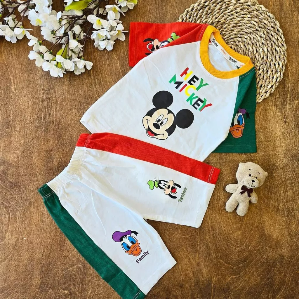 تیشرت شلوارک میکی موس Hey Mickey سایز ۳۵ تا ۵۰ کد ۴۷۷۱