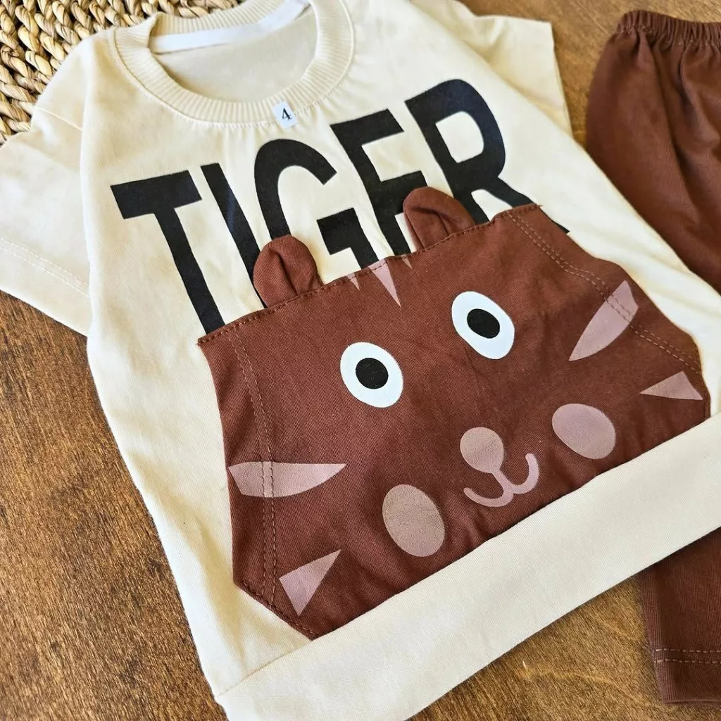 تیشرت شلوارک ببر گوش دار Tiger کد ۴۷۶۶