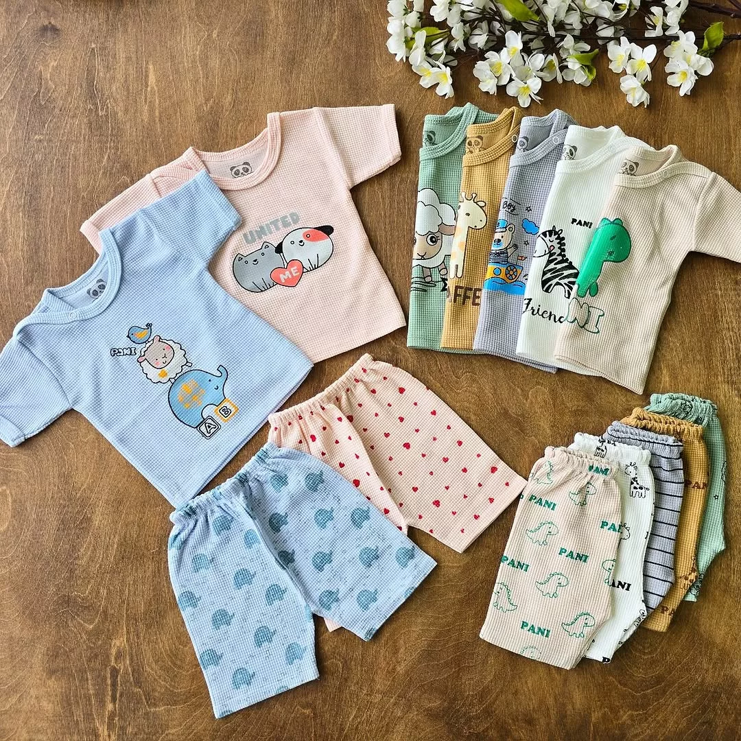 تیشرت شلوارک بیسکویتی سایز 2 تا 5 کد 4710