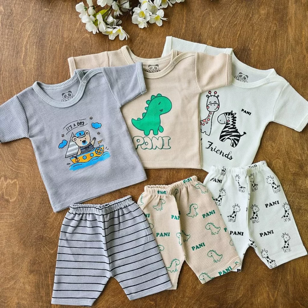 تیشرت شلوارک بیسکویتی سایز 2 تا 5 کد 4710