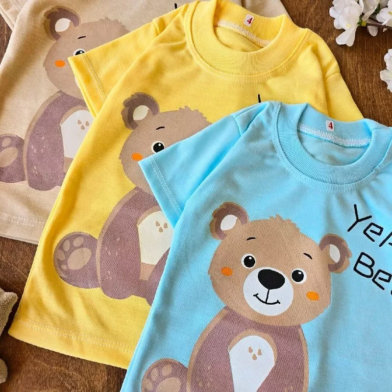 تیشرت شلوارک خرس yep bear سایز 4 تا 6 کد ۴۷۳۷