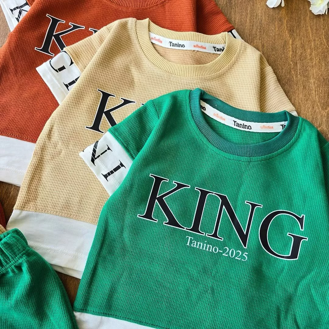 تیشرت شلوارک بیسکویتی کینگ king سایز ۳۵،۴۰ کد 4760