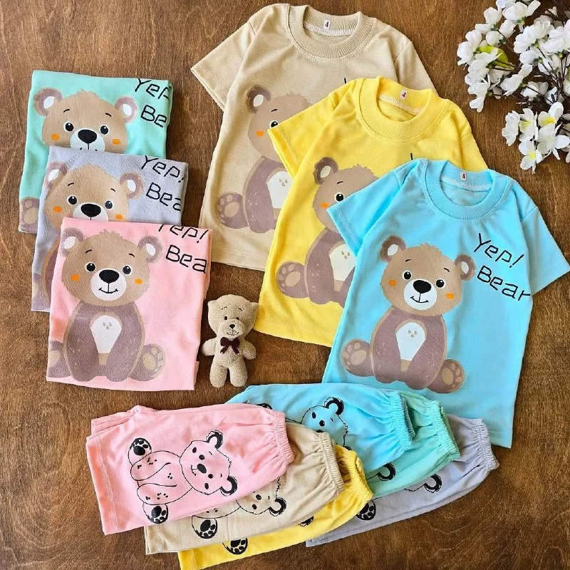 تیشرت شلوارک خرس yep bear سایز 4 تا 6 کد ۴۷۳۷