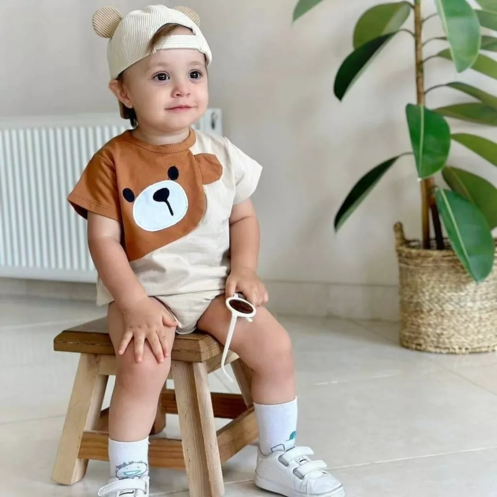 بادی تکه دوزی خرس گوش دار کد ۴۷۶۴