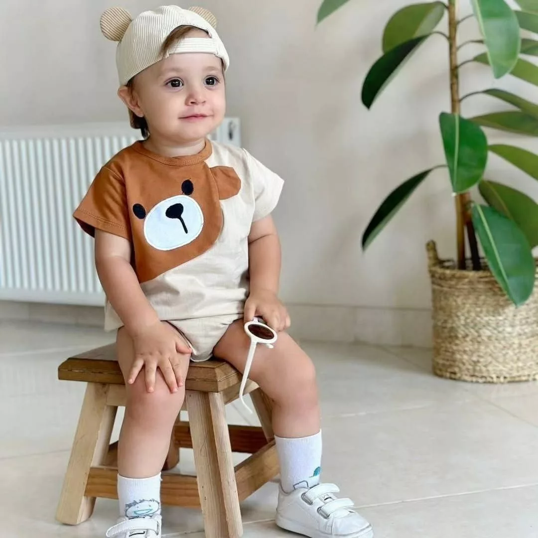 بادی تکه دوزی خرس گوش دار کد ۴۷۶۴