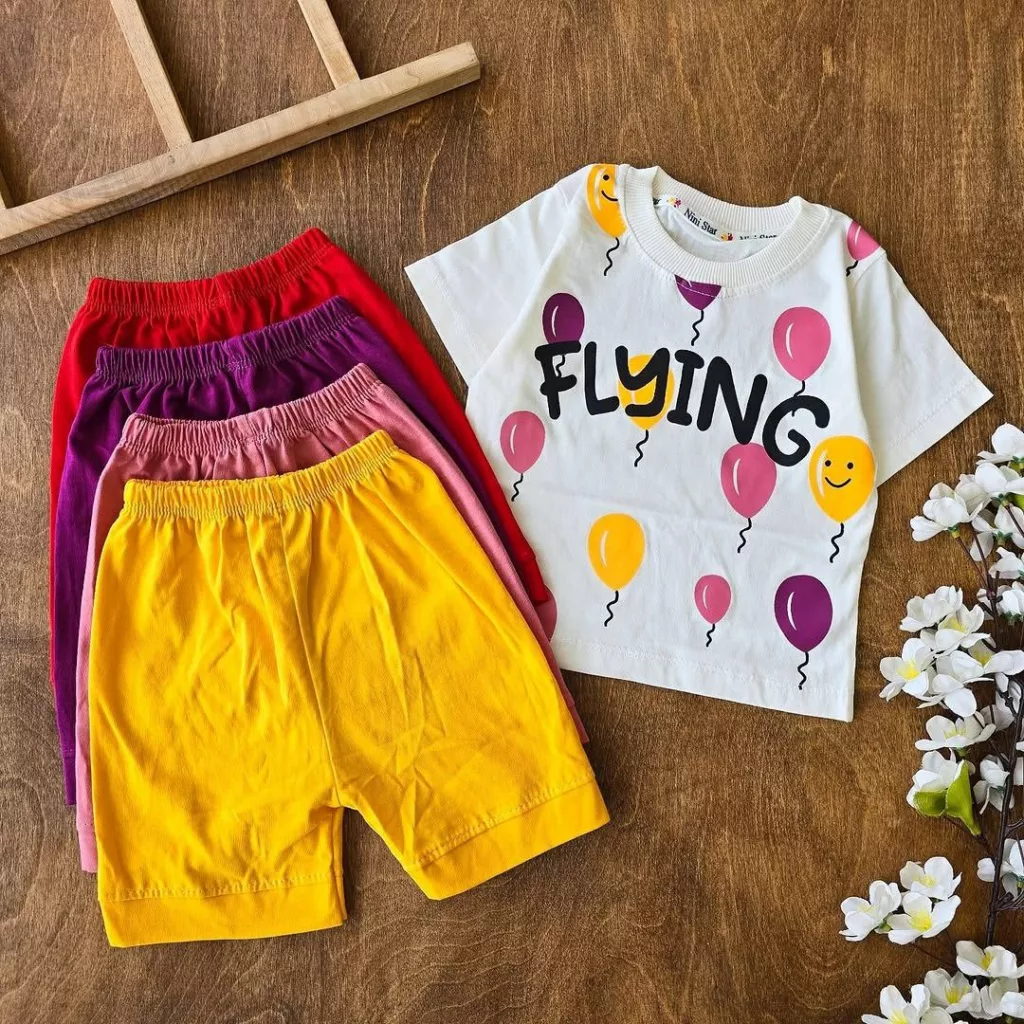 تیشرت شلوارک بادکنکی flying کد ۴۷۰۲